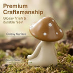 Meditation Mushroom Figurine Resin - Yoga Mushroom Statue for Desk Shelf Garden Decor, Cute Zen Mushroom Sculpture Figurine for Home Office Patio Decoration Gift - Image 2