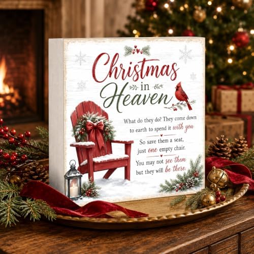 Memorial Christmas Decorations Sympathy Gift for Loss of Loved One Sign - Image 3