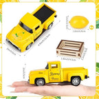 Lemon Truck Decor Vintage Metal Truck Tiered Tray Decor Lemon Party Decorations Summer Farmhouse Yellow Car with Mini Fake Lemons for Home Kitchen Tabletop Centerpiece Supplies - Image 6