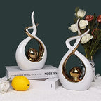 Norrclp Home Decor Modern Abstract Art Ceramic Statue Table Decor (Small) - Image 5