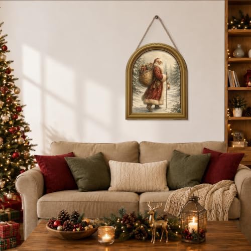 Christmas Decor Vintage Santa Claus Gift Sack Wall Art Sign Table Decor - Image 6