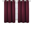 Burgundy Red Blackout Curtains 34 x 54 Inch Length/Set of 2 Curtain - Image 2