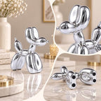 Silver Balloon Dog - Animal & Modern Sculpture Decor for Bedroom, Office & Preppy Room - Image 4