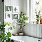 Tide and Tales 3D Green Botanical Wall Art, Framed Set of 4, Leaf Decor - Image 6