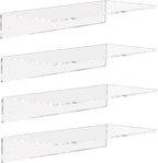 Weiai Clear Acrylic Shelves 12 Inch, Floating Wall Mounted Shelf by Weiai