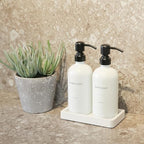 Prus Waso Kitchen Soap Dispenser Set, White Soap Dispenser with Black Stainless Steel Pump, Perfect for Modern Kitchen Decor. (White) - Image 6