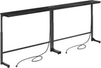 Kitstorack 2-Pack Black Console Table, 7.9" Deep Panel, Adjustable Height & by Kitstorack