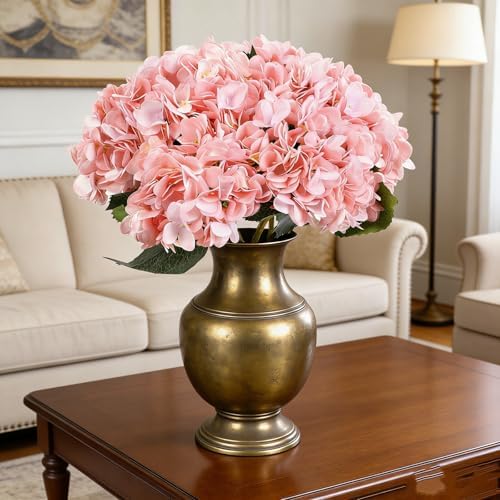 Kimura's Cabin 6pcs Artificial Hydrangeas Flowers Silk Hydrangea,Pink - Image 4
