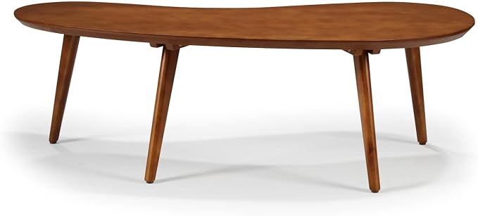 Mid Century Modern Abstract Shaped Coffee Table/Solid Wood/Castanho Finish - Image 11