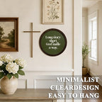 CFFJLHN Green Christian Bible Verse Wall Art Decor, Long Story Short God Made a Way Religious Scripture Round Hanging Wall Decor for Home Bedroom Living Room Church Prayer Room, 10x10 Inch - Image 5