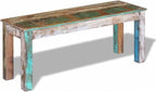 vidaXL Bench Solid Reclaimed Wood Dining Seats Outdoor Home Hall Chair Lounge - Image 6