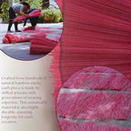 Bamboo Fan Wall Decor, Japanese Wall Fan Decoration, Pink 31 in - Image 5