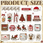 Croblissful 23 Pcs Christmas Tiered Tray Decor set, Red, Elk - Image 2
