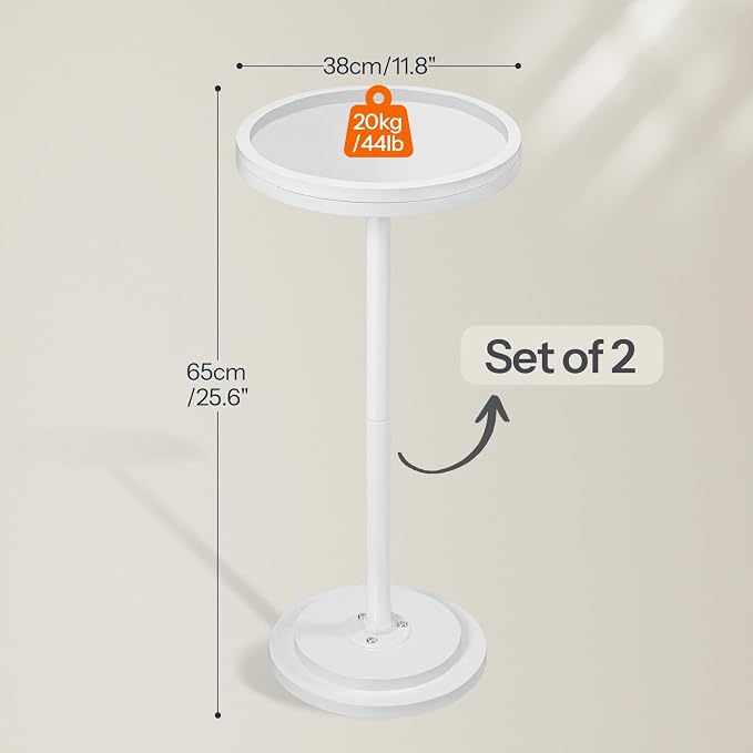 HOOBRO Small Round Side Tables, Drink Tables, Coffee Martini Tables - Image 3
