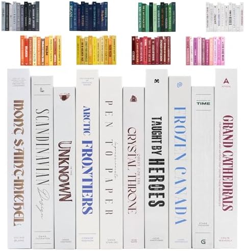 Decorative Books | White 10 Book Set with 3 Sizes | Preassembled with Hidden Storage | Perfectly Stackable for Easy Home Staging | Book Decor to Elevate Your Space | Home Decor Made Simple! by RedesignedBasics