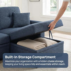Convertible Sofa Bed, L Shape Sleeper Sofa - Image 3