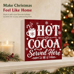Christmas Decorations Hot Cocoa Served Here Wooden Sign Coffee Bar Decor - Image 5