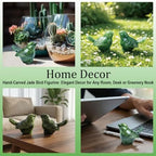 Natural Green Jade Bird Figurine, Modern Crystal Home Decor - Image 5