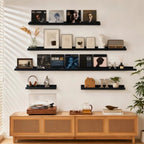 36inch Long Floating Shelves for Wall Decor, 3-Set Shelves with Lip, Black - Image 7