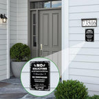 No Soliciting & No Trespassing Chic Metal Signs for Yard - Image 4
