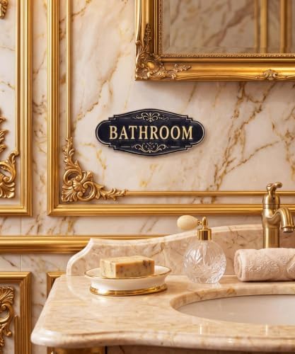 Putuo Decor 3D Bathroom Resin Wall Decor Sign Bathroom Door Plaque - Image 7