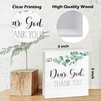 Farmhouse Decor, Christian God Home Decorations, Aesthetic Entry Way Table Shelf Wood Box Decor, Living Room Table Accessories, Boho Office Decorations For Work (05) - Image 2