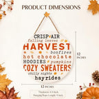 Hello Fall Decorations for Home, Fall Wooden Door Sign - Image 2