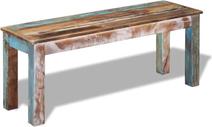 Gecheer Bench Solid Reclaimed Wood 43.3"x13.8"x17.7" by Gecheer