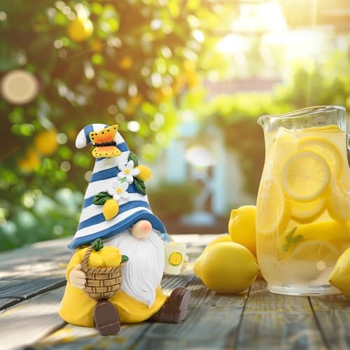 Lemon Decor Summer Garden Gnome Resin Figurines - Image 6