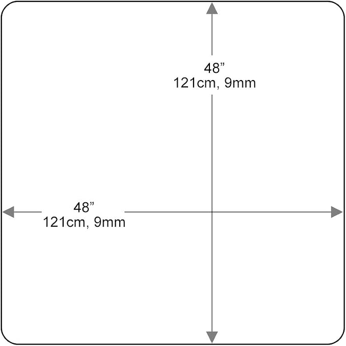 Dulles Glass 48 inch Square Glass Table Top - Image 3