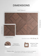 Fluxynara 6-Pack Large Felt Bulletin Board, Walnut Diamond - Image 2