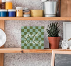 SRADMO Inspirational Wood Box Sign Desk Decor, Motivational Office Decor, Blue and Green Checkered Positive Theme Wooden Block Box Sign Decoration for Home Office Shelf Table Decorative Accessories - Image 4