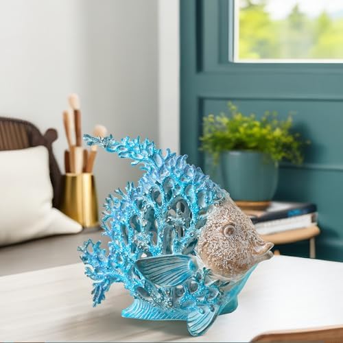 VVGIFTS Beach Coastal Coral Reef Angelfish Home Office Bathroom Decor Gift - Image 5