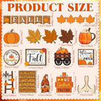 Fairysandy 21 Pcs Fall Tiered Tray Decor, Thanksgiving Table Sign, Gnome - Image 3