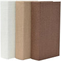 Decorative Linen Faux Book Storage Box Neutral Decorative Book Accent,8" by DECOR4SEASON