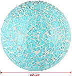 MDLUU 4" Decorative Orbs, Mosaic Sphere Balls, Centerpiece Balls for Bowls, Vases, Dining Table Decor, Pack of 3 (Teal Blue) - Image 3