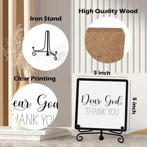 Home Decor, Farmhouse Shelf Decor For Living Room, Boho Aesthetic Table Decorations, Christian Gifts For Women Men, Entryway Tv Stand Fireplace Mantle Coffee Table Decoration (god-11) - Image 2