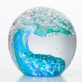 Qianwei Ocean Waves Hand Blown Glass Decor Crystal Ball Sea Figurines Gifts by QianweiCrystal