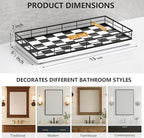 Toilet Paper Basket Organizer, Oak Wood Toilet Tank Tray with Metal Frame - Image 5