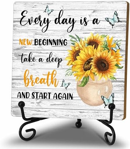 Sunflower Decor Gifts for Women Men Coworkers Teachers Friends by Fbitey