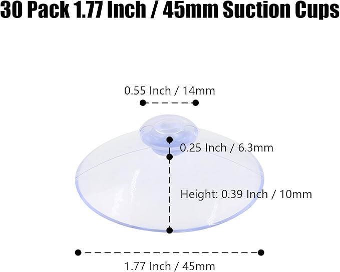 30 Pack Glass Table Suction Cups - 45mm Rubber Suckers - Image 4
