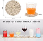 Woven Drink Coasters with Holder, Coasters for Drinks Set of 10 - Image 2
