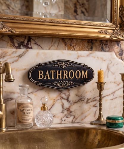 Putuo Decor 3D Bathroom Resin Wall Decor Sign Bathroom Door Plaque - Image 4