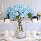 Kimura's Cabin 6pcs Fake Hydrangeas Flowers Artificial Hydrangea,Light Blue - Image 4