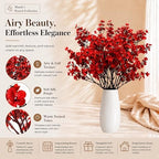 Mandy's 6 Bundles Artificial Red Baby’s Breath Flowers - Image 2