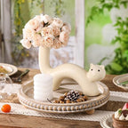 Beige Round Wooden Tray for Decor, Decorative Coffee Table Tray - Image 2