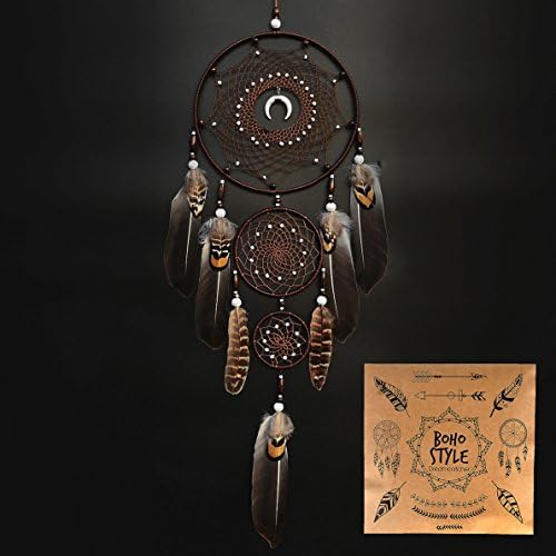 Urdeoms Dream Catchers for Adults Native Home Wall Decor Brown Dreamcatcher by Urdeoms