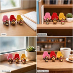 Mevodeata Bear Figurine Set of 6, 3 Bears on Mini Sofas, Chill Time - Image 7