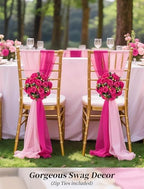 BLOSMON Hot Pink Flowers Artificial: 2 Pcs Fake Rose Balls Centerpieces - Image 4