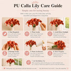 Mandy's 20pcs Burnt Orange Calla Lily Artificial Flowers - Image 6